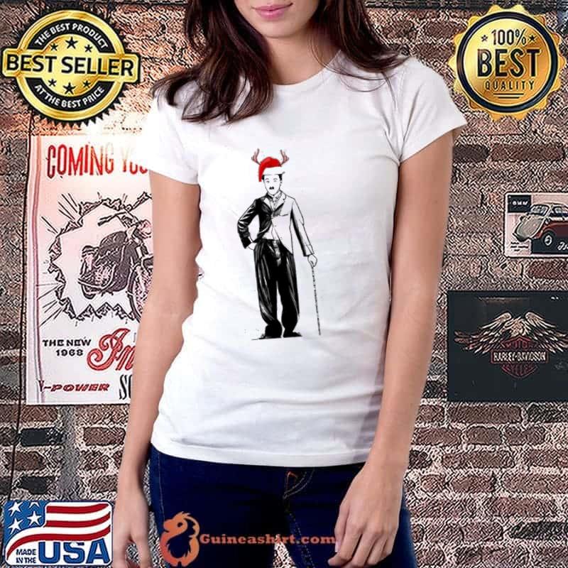 Charlie Chaplin Christmas Shirt Ladiestee