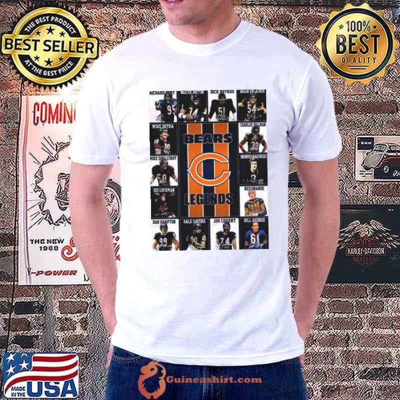 Men's chicago Bears Legends players signatures 2023 shirt, hoodie, sweater,  long sleeve and tank top