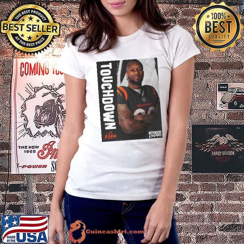 Cincinnati Bengals 14 Yard Touchdown For Joe Mixon Offensive Updates Shirt Ladiestee