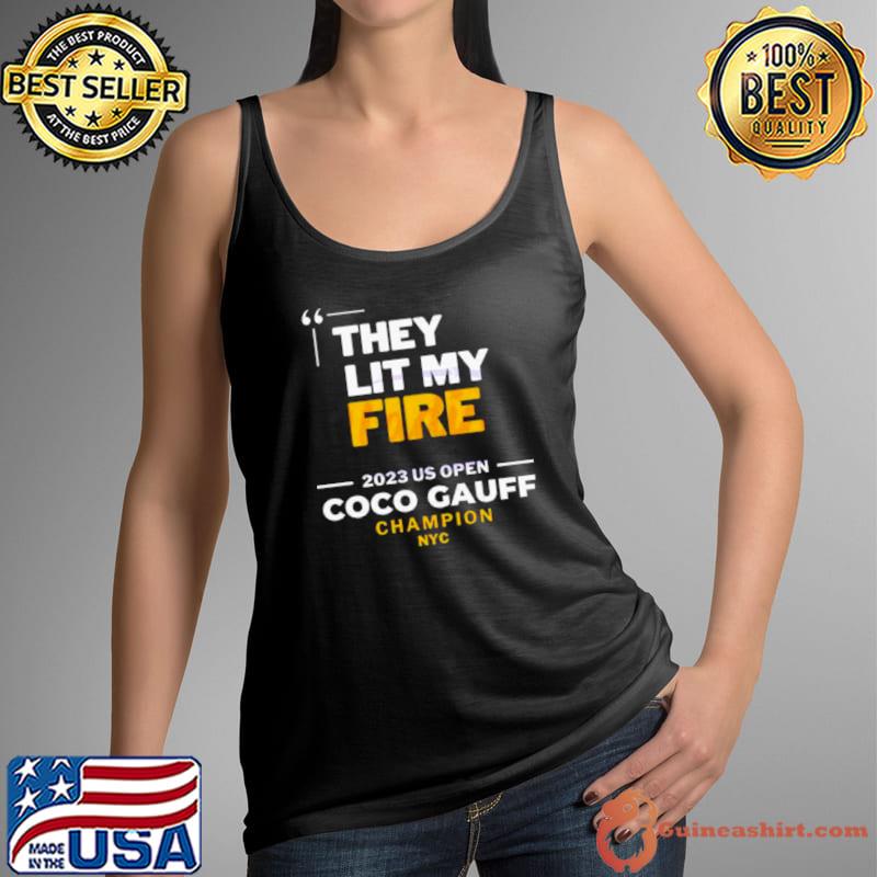 Coco Gauff They Lit My Fire 2023 US Open Champion NYC s Tank Top