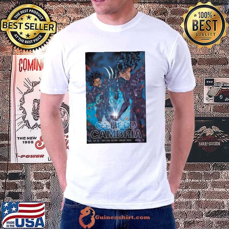 Coheed And Cambria Knitting Factory Concert House Boise ID September 26 2023 Poster shirt