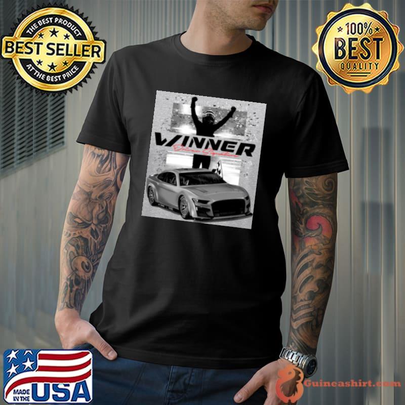 Denny Hamlin Checkered Flag Sports 2023 Bass Pro Shops Night Race Winner Shirt