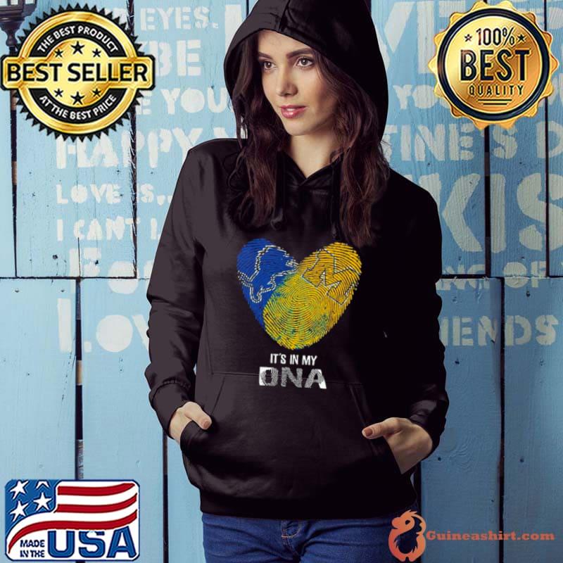 Detroit Lions And Michigan Wolverines Heartt It’s In My DNA 2023 Shirt Hoodie