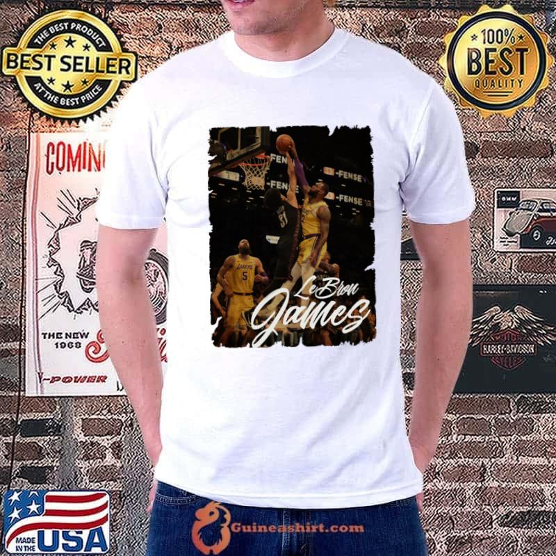 Dunk Lebron James vs Jarret Allen Basketball LA Lakers T-Shirt
