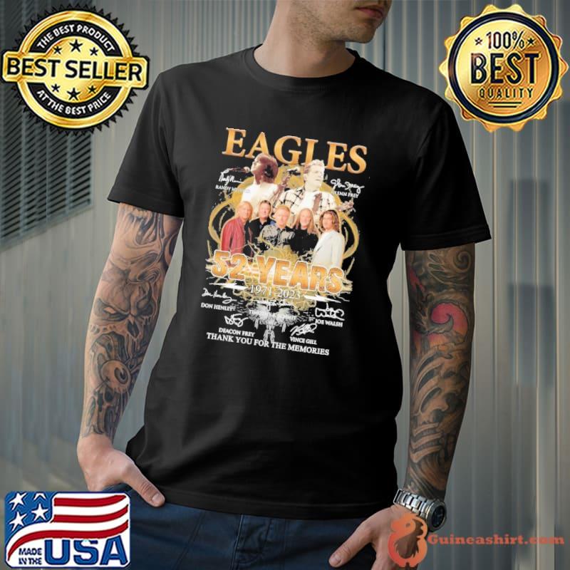 Eagles 52 years 1971-2023 thank you for the memories signatures shirt