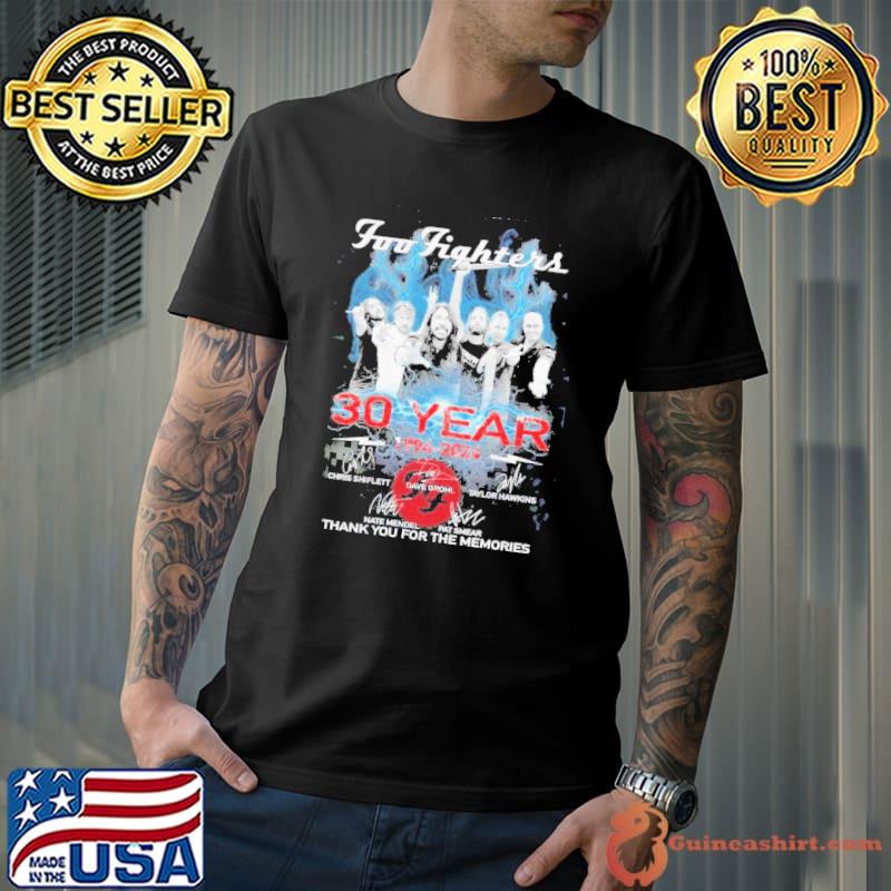 Foo Fighters 30 year 1994-2024 signatures shirt