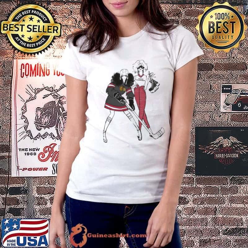 G-III 4Her by Carl Banks Heather Gray Chicago Blackhawks Hockey Girls Shirt Ladiestee
