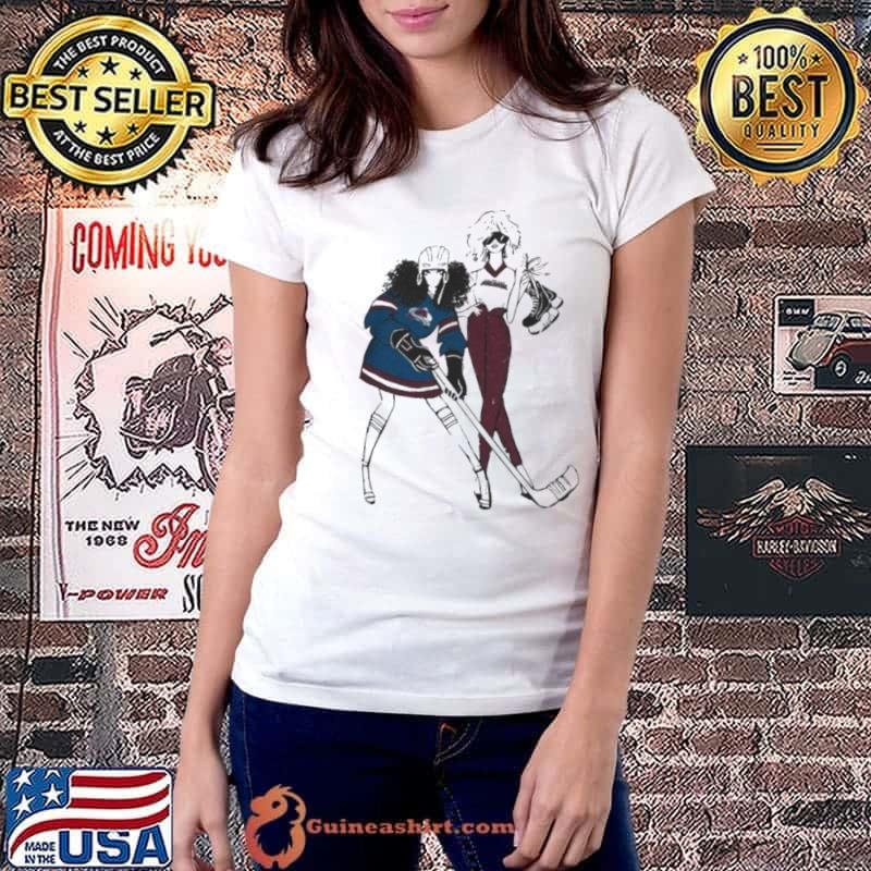 Women's G-III 4Her by Carl Banks Heather Gray Colorado Avalanche Hockey Girls V-Neck Fitted T-Shirt Size: Extra Large