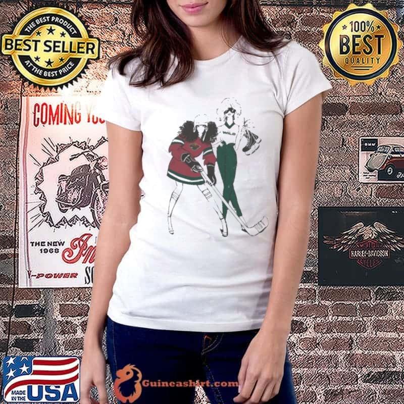 G-III 4Her By Carl Banks Minnesota Wild Hockey Girls Shirt Ladiestee