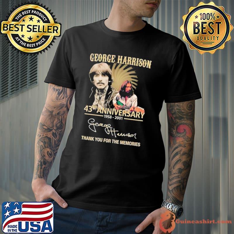 George harrison 43rd anniversary 1958 2001 thank you for the memories signature shirt