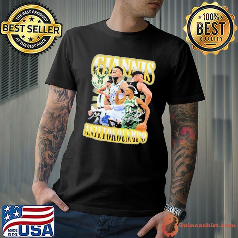 Giannis Milwaukee Bucks Antetokounmpo signature shirt