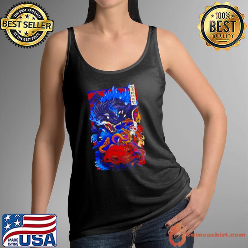 Godzilla Mothra and King Ghidorah Millennium Era s Tank Top