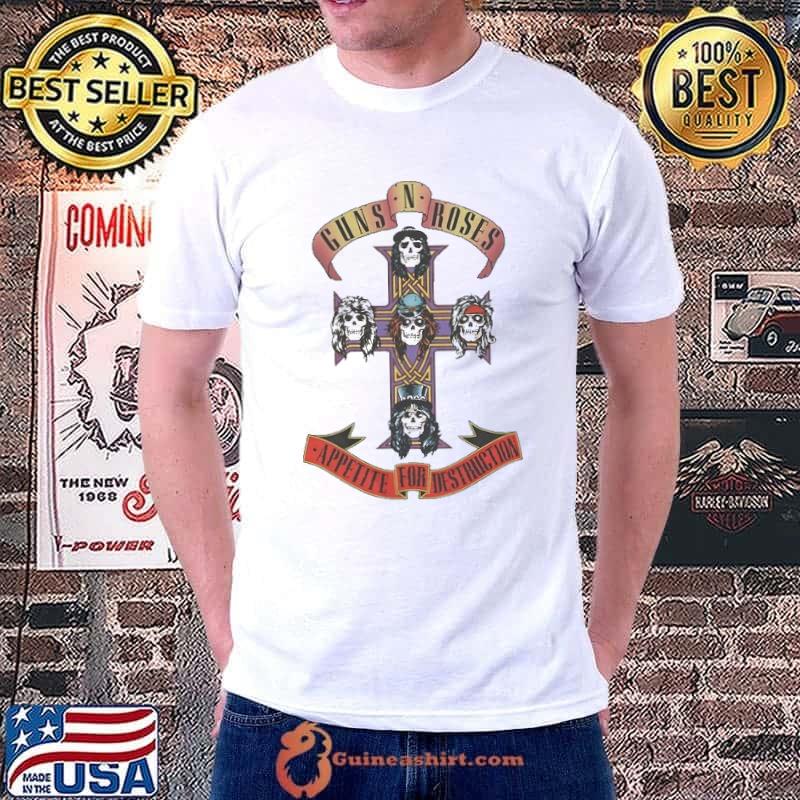 Guns N' Roses Appetite For Destruction White Slim shirt