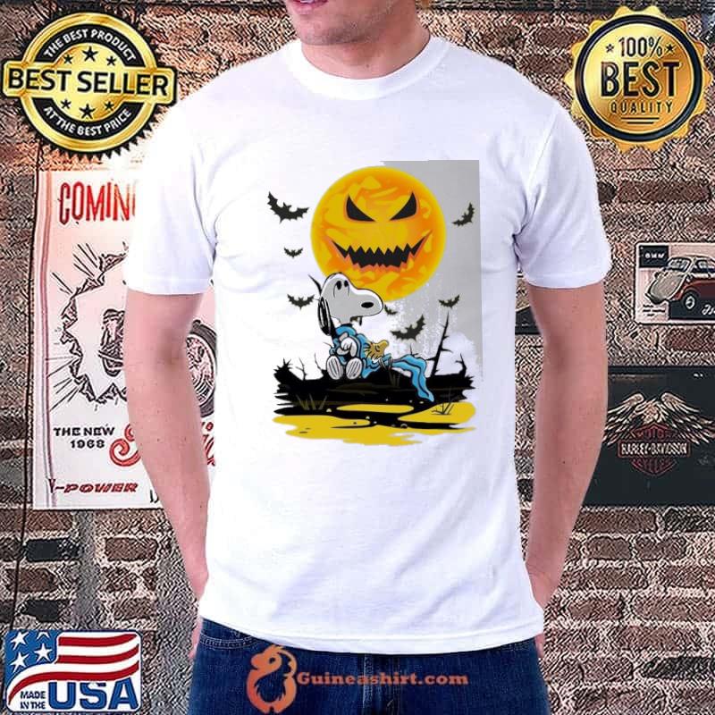 Happy halloween bats moon snoopy shirt