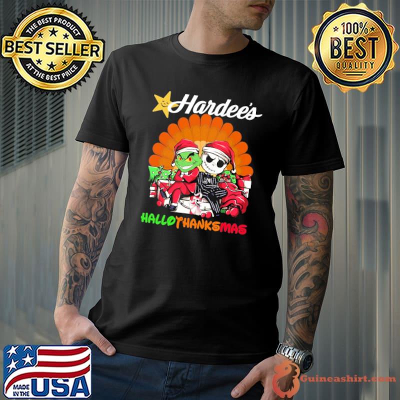 Hardee's hallothanksmas grinch and jack skellington shirt