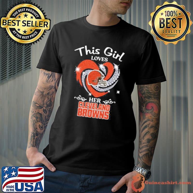 Heart Diamond This Girl Loves Her Cleveland Browns 2023 shirt