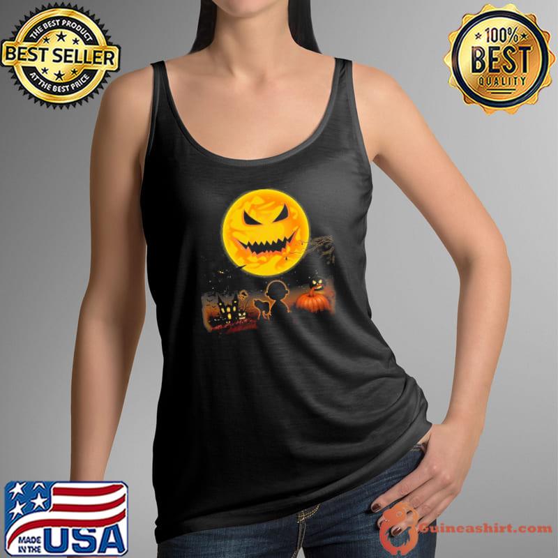 Hello Halloween Snoopy And Woodstock Watch Moon s Tank Top