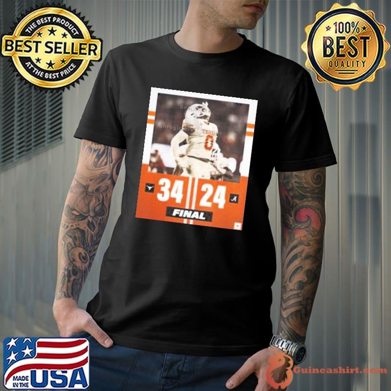 Horns Win 34 24 Alabama 2023 Final Scores Shirt
