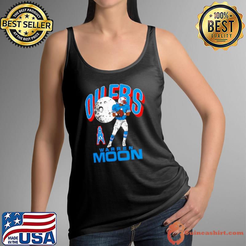 Houston Oilers Warren Moon Homage Retired Player Caricature Tri blend s Tank Top
