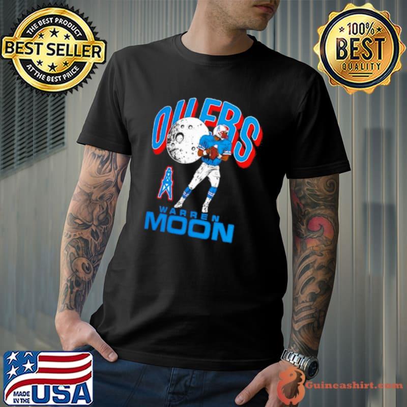 Houston Oilers Warren Moon Homage Retired Player Caricature Tri Blend T  Shirt