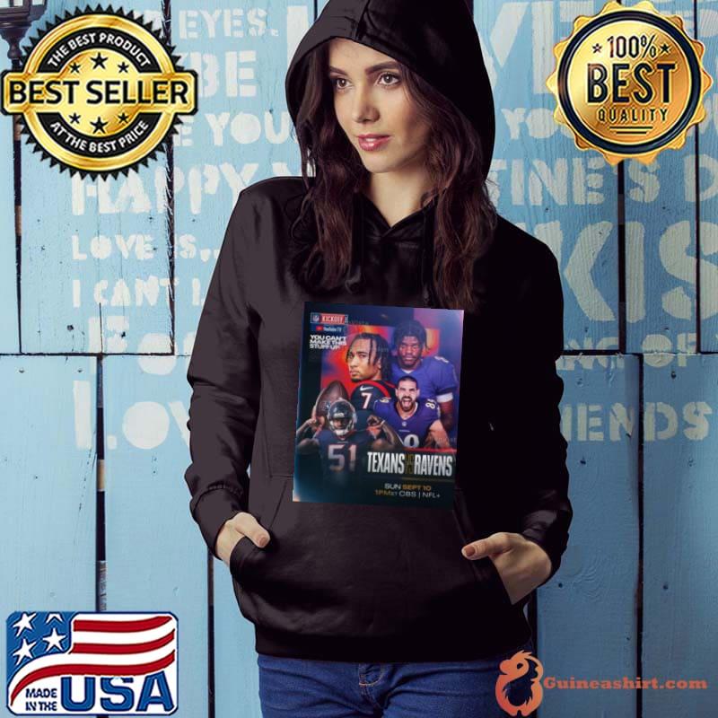 Houston Texans vs Baltimore Ravens 2023 NFL Kickoff Shirt Hoodie