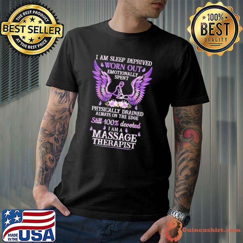 I am a Devoted Massage Therapist wings flower shirt