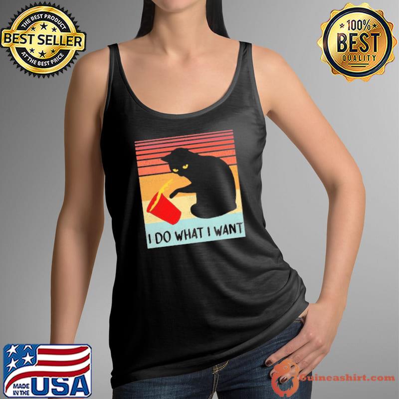 I Do What I Want Black Cat Vintage s Tank Top