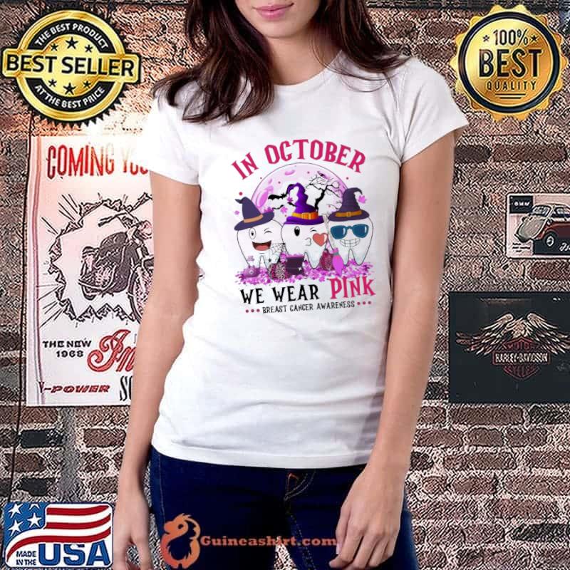 Green Bay Packers in october We wear Pink Halloween shirt, hoodie, sweater,  long sleeve and tank top