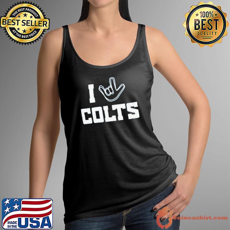 Indianapolis Colts The NFL ASL Collection By Love Sign Tri-Blend Shirt -  Guineashirt Premium ™ LLC