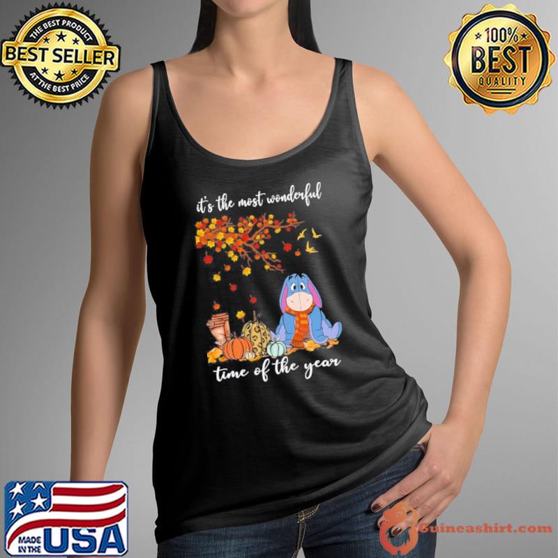 It's the most wonderful time of the year disney Eeyore pumpkin leopard s Tank Top