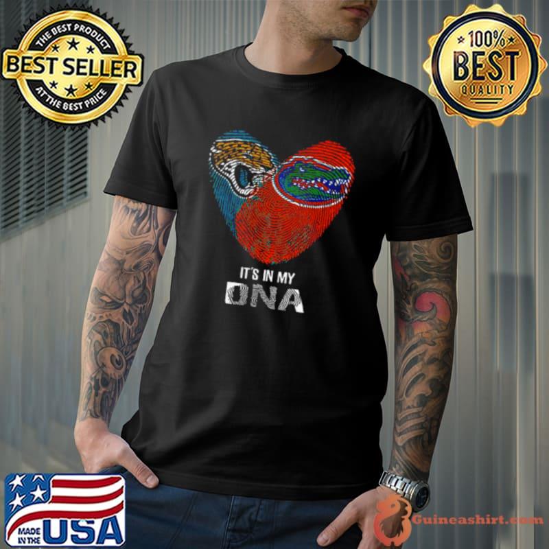 Jacksonville Jaguars And Florida Gators Heart It’s In My DNA 2023 shirt