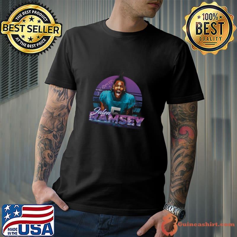 Jalen Ramsey American football cornerback Vintage Sunset Miami Neon T-Shirt