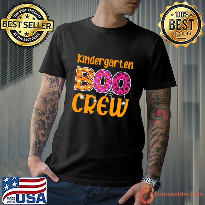 Kindergarten Boo Crew Halloween Kindergarten Teacher Student Spider T-Shirt