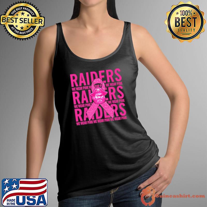 Las Vegas Raider Mascot We Wear Pink Cancer shirt - Guineashirt Premium ™  LLC