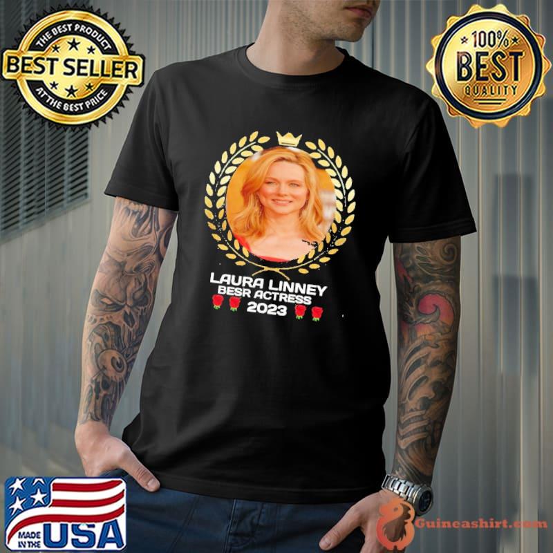 Laura linney best actress 2023 roses shirt