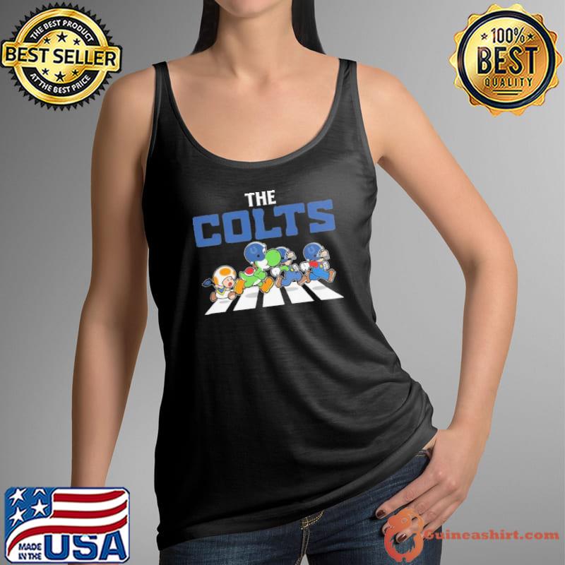 Mario Bros Abbey Road The Indianapolis Colts Football Logo Shirt Tank Top