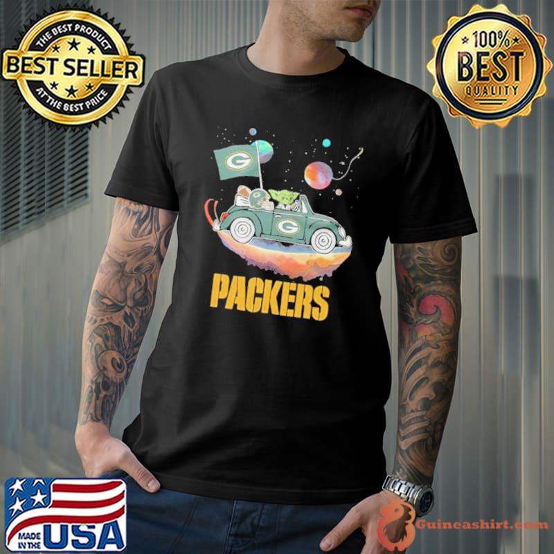 Master Yoda Driving Car Star Green Bay Packers Football 2023 Shirt