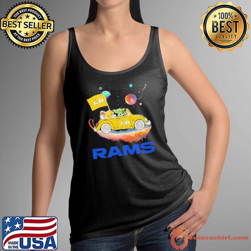 Master Yoda Driving Car Star Los Angeles Rams Football 2023 Shirt -  Guineashirt Premium ™ LLC