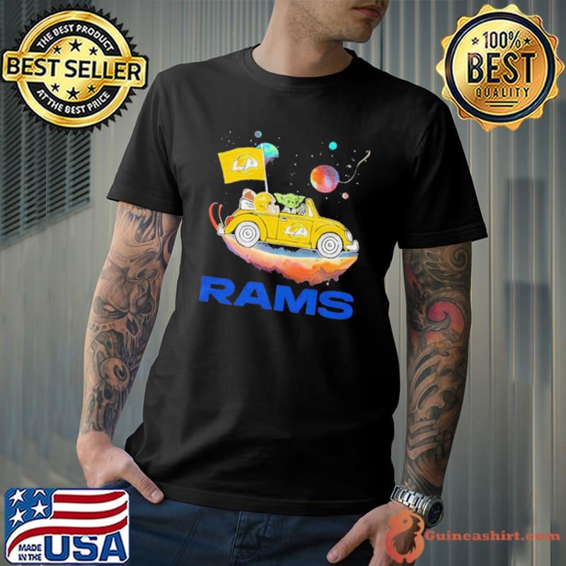Master Yoda Driving Car Star Los Angeles Rams Football 2023 Shirt