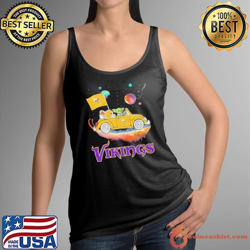 Master Yoda Driving Car Star Minnesota Vikings Football 2023 Shirt Tank Top