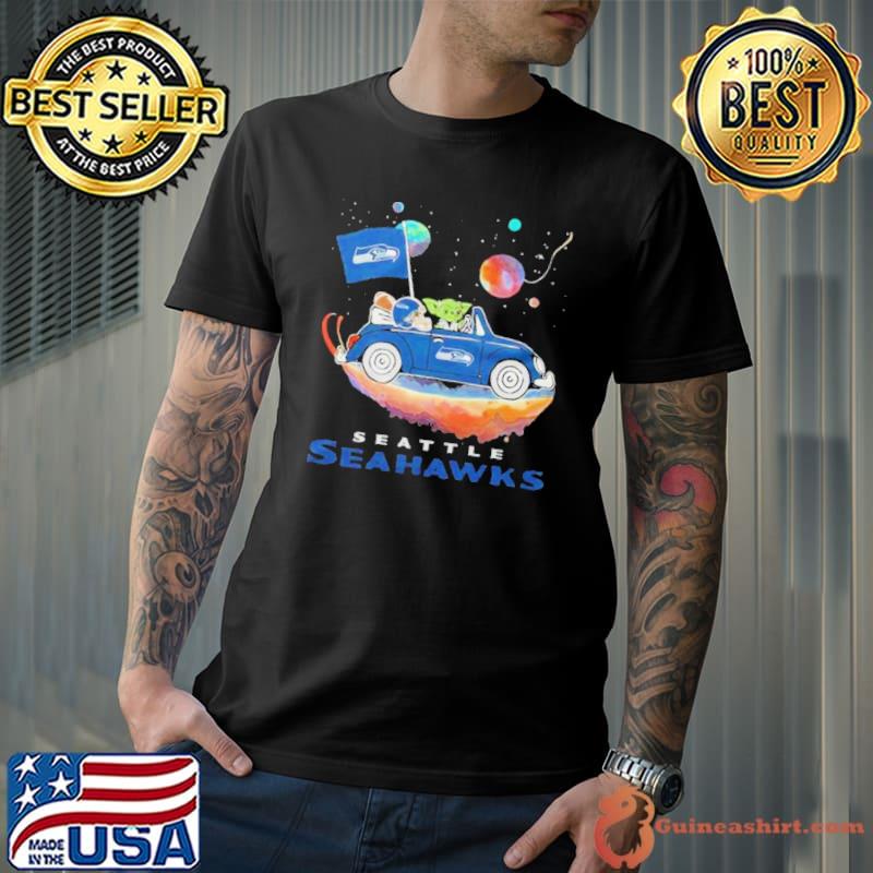 Master Yoda Driving Car Star Seattle Seahawks Football 2023 Shirt