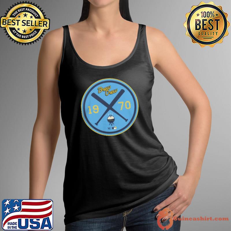 Milwaukee brewers levelwear navy city connect podium strike s Tank Top