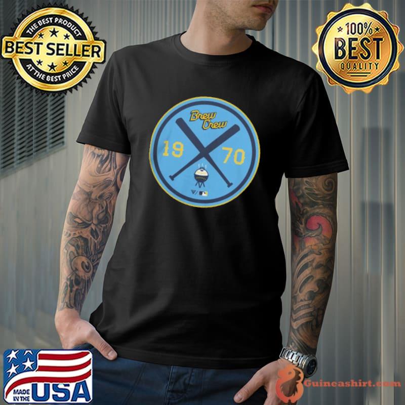 Milwaukee brewers levelwear navy city connect podium strike shirt