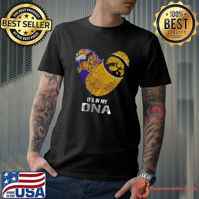 Minnesota Vikings And Iowa Hawkeyes Heart It’s In My DNA 2023 shirt