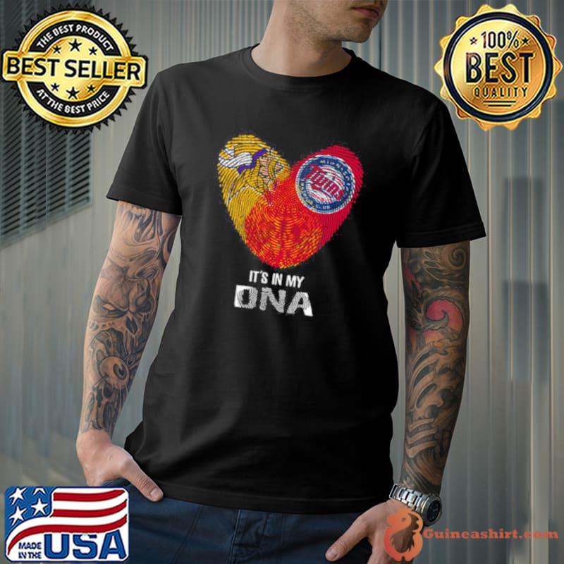 Minnesota Vikings And Minnesota Twins Heart It’s In My DNA 2023 shirt