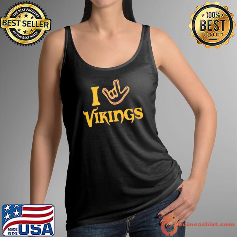 Minnesota Vikings The NFL ASL Collection By Love Sign Tri-Blend Shirt -  Guineashirt Premium ™ LLC
