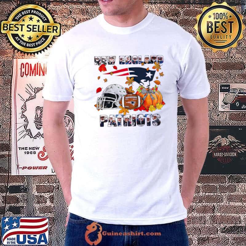 New England Patriots Fall Helmet Pumpkin Shirt - Peanutstee