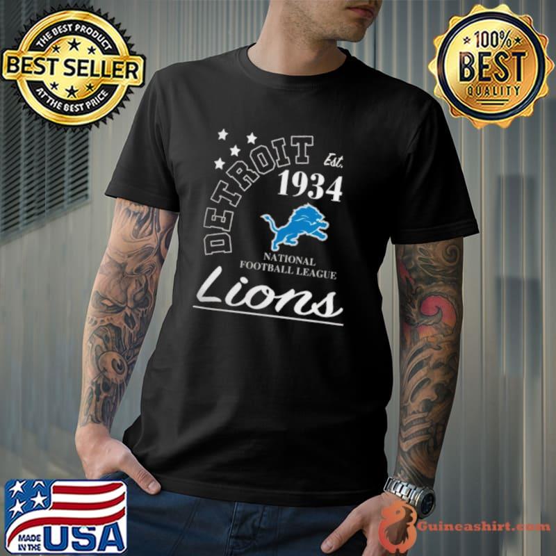 NFL detroit lions starter blue city arch team shirt