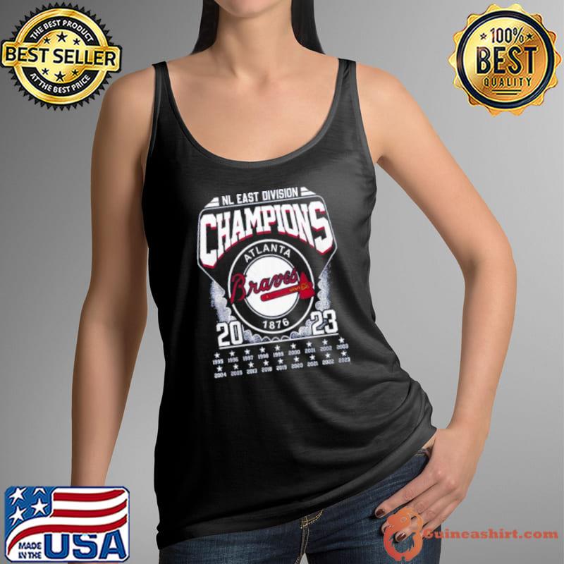 Official Nl east Division champions atlanta braves 2023 1995-2023 T-shirt,  hoodie, tank top, sweater and long sleeve t-shirt