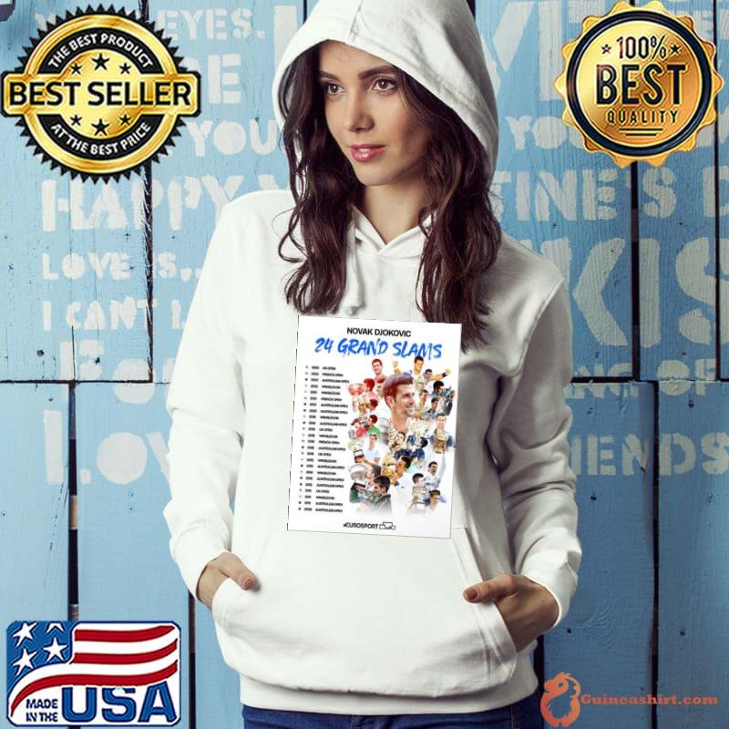 Novak Djokovic 24th Grand Slam Titles The GOAT Shirt Hoodie